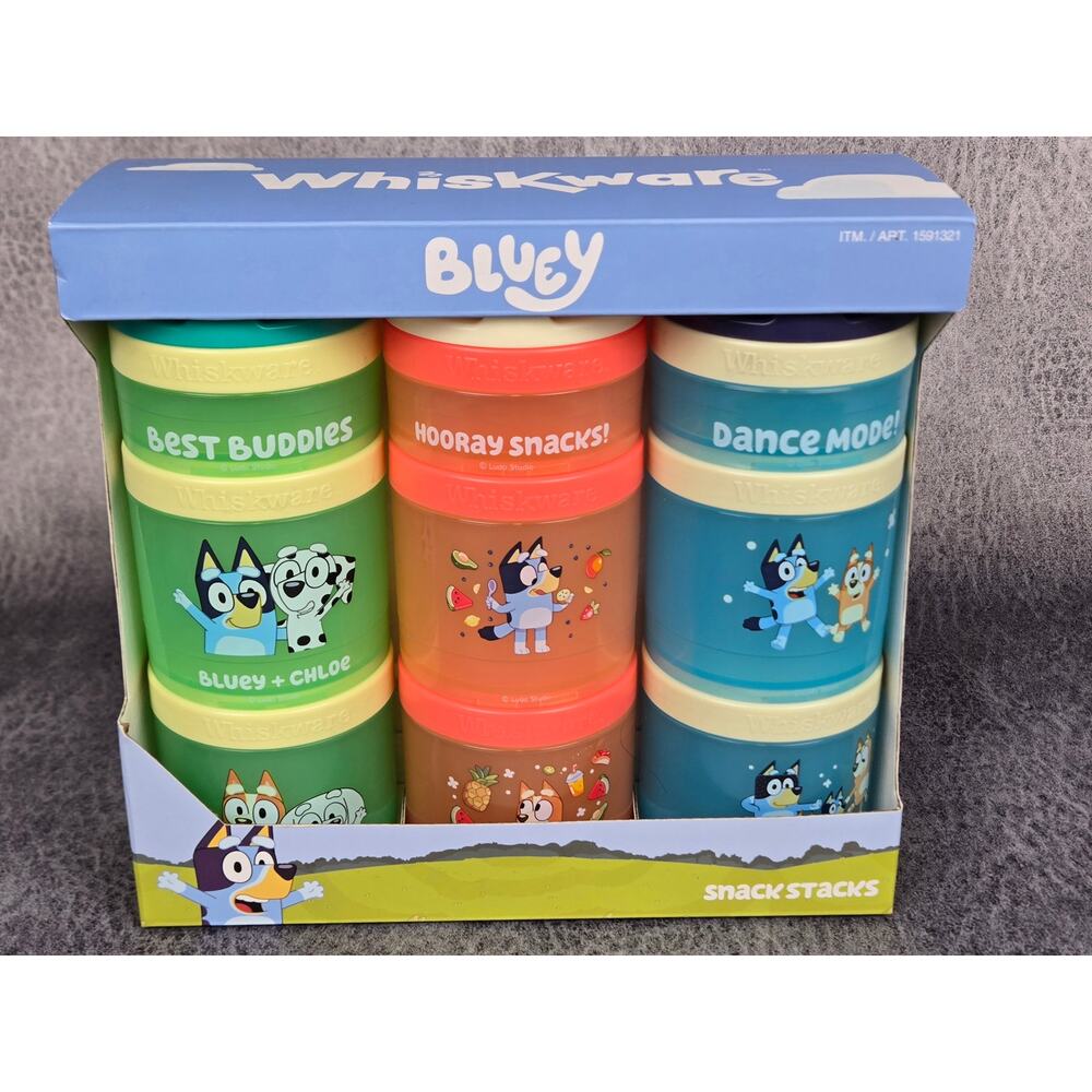 New Bluey Whiskware Snack Stack Containers
